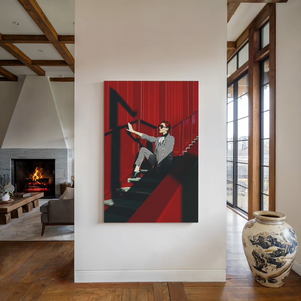 Canvas print - Fashion Geometry by the fireplace