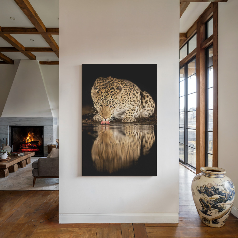 Toile - Single mother au coin du feu