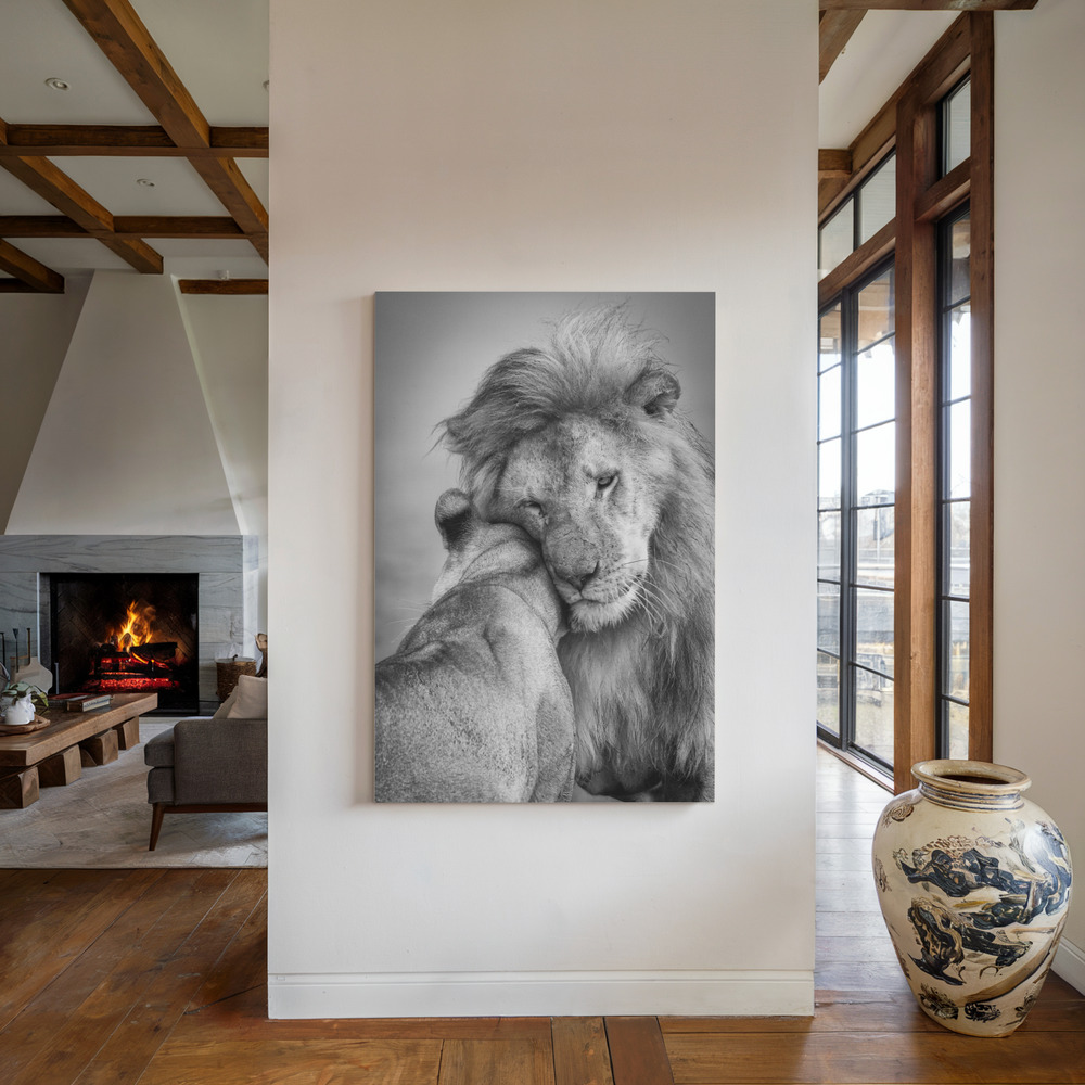 Canvas print - African Love! by the fireplace