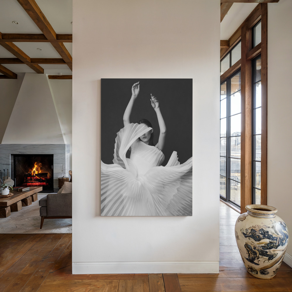 Canvas print - Amadeus by the fireplace