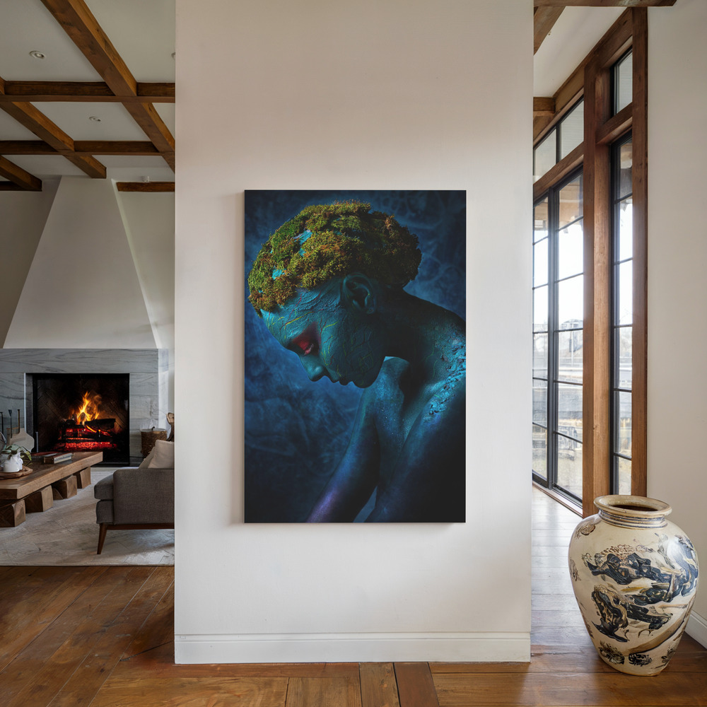 Canvas print - Symbiosis III by the fireplace