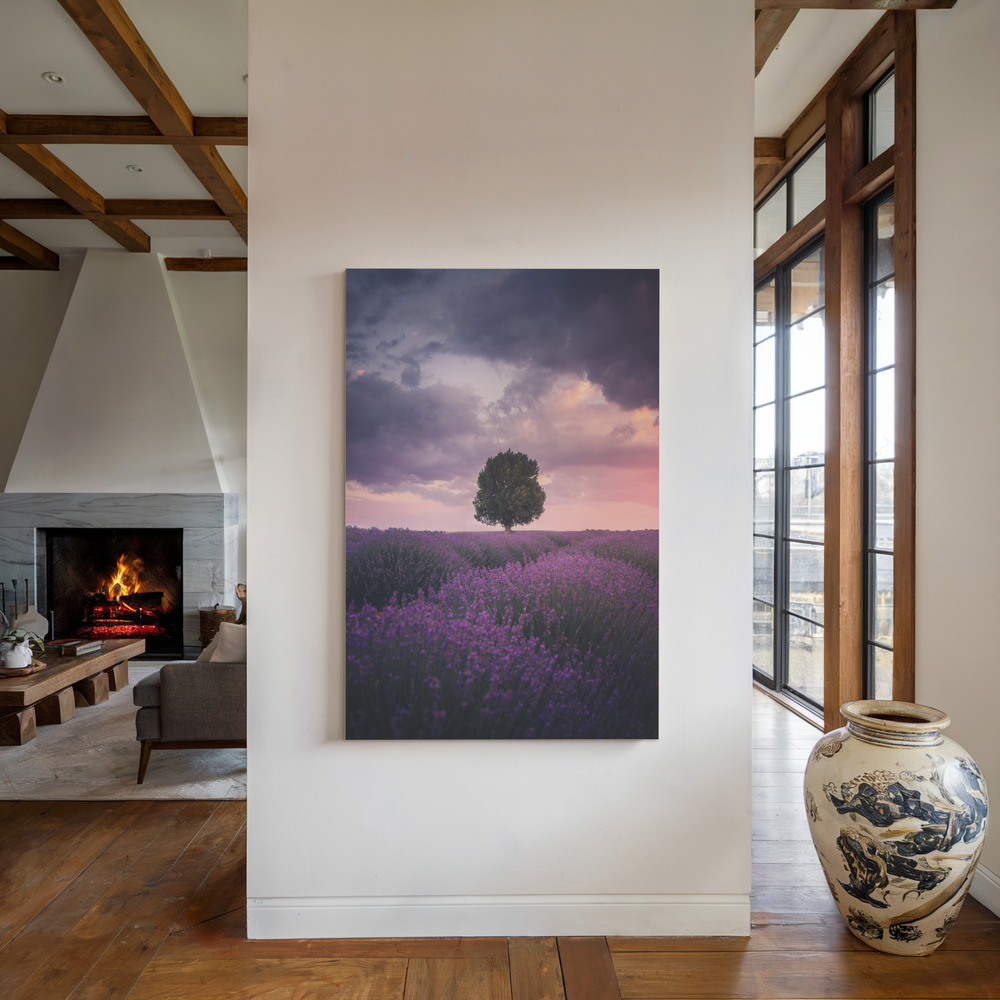 Stampe su tela - Lavender Fields, Isparta accanto al camino
