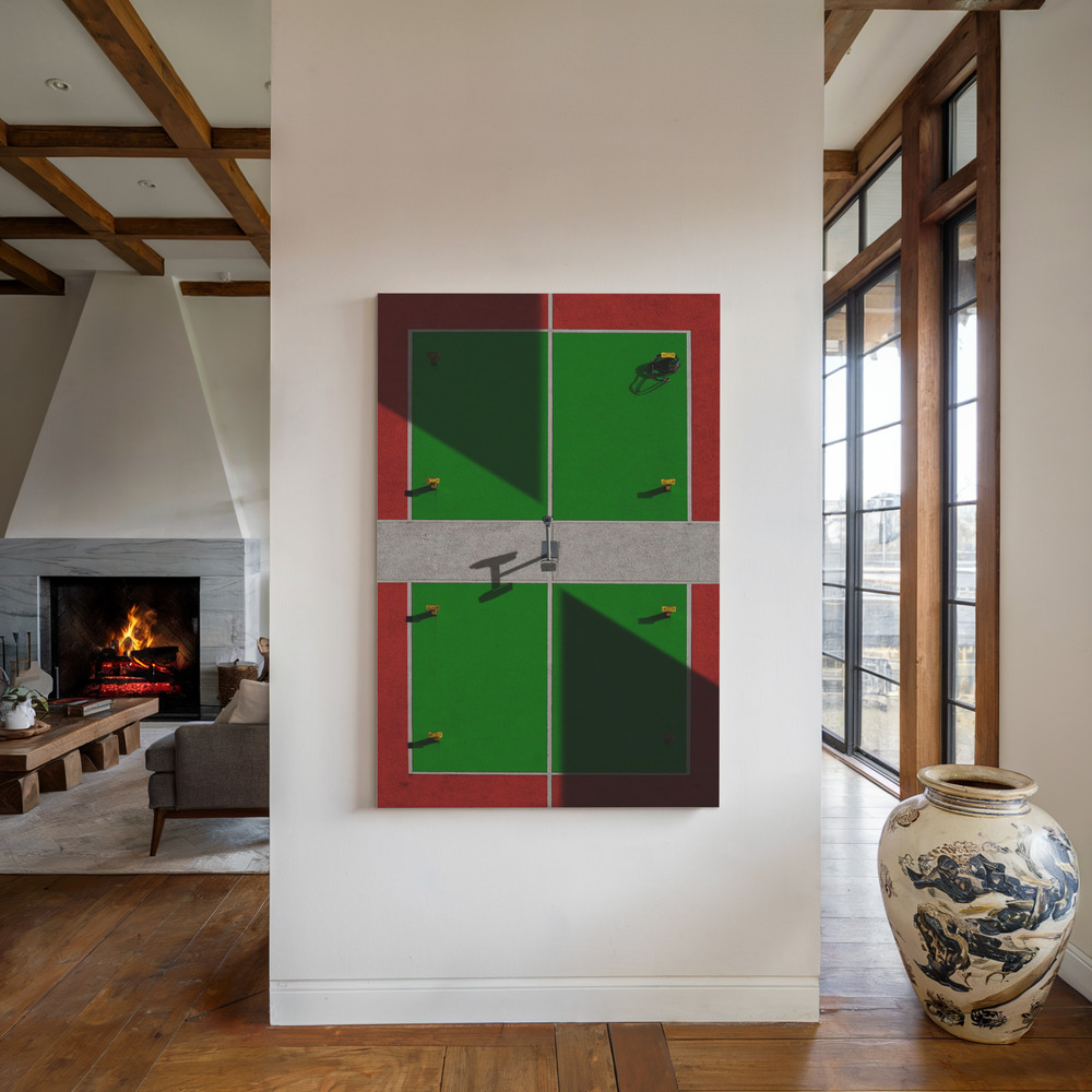 Lienzo - Sports field junto a la chimenea