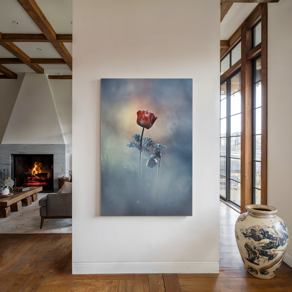 Canvas schilderi - Where poetry and memories remain bij de open haard