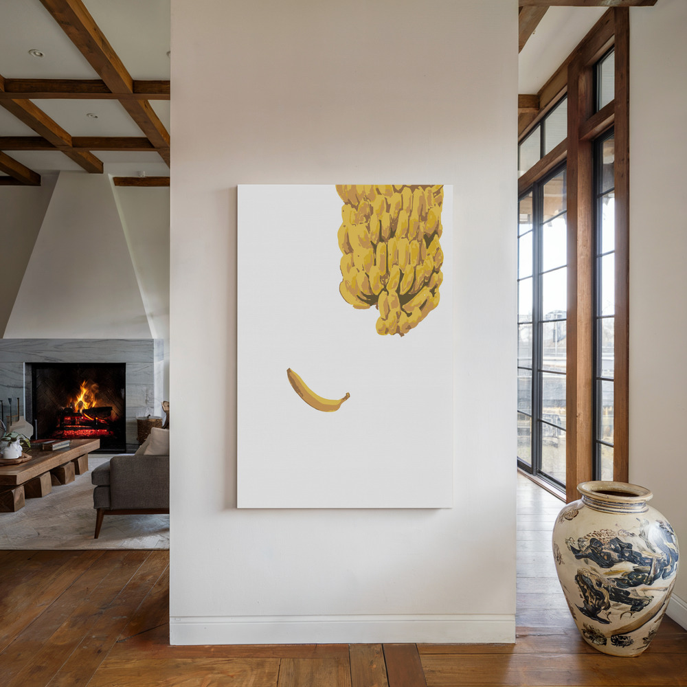 Canvas print - Bananas by the fireplace
