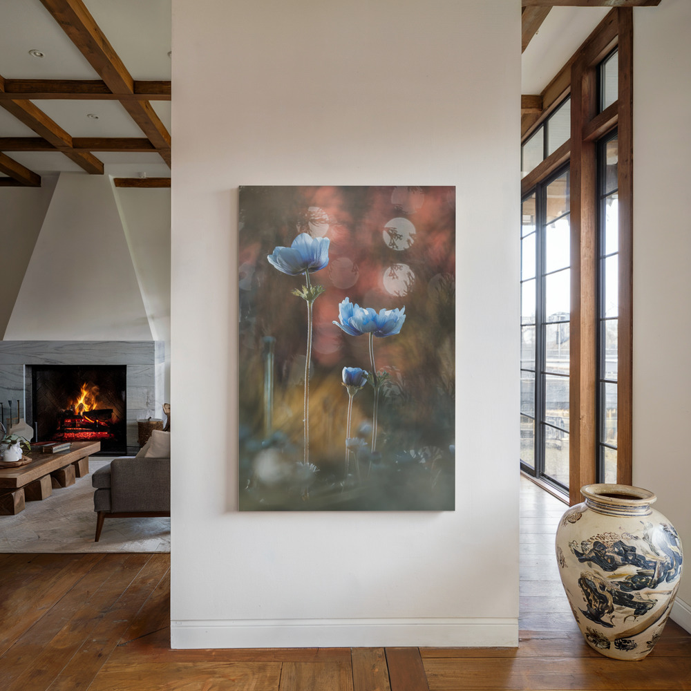Toile - A riot of colors in a grey and dreary world au coin du feu
