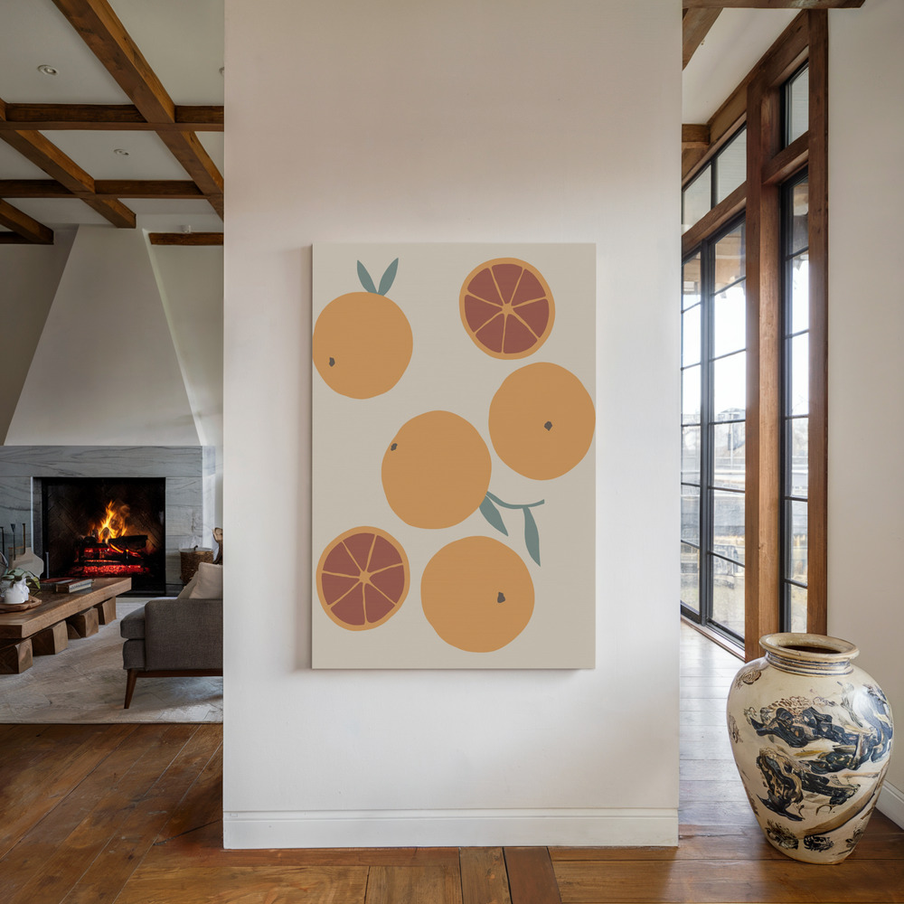 Canvas print - Blood Orange by the fireplace
