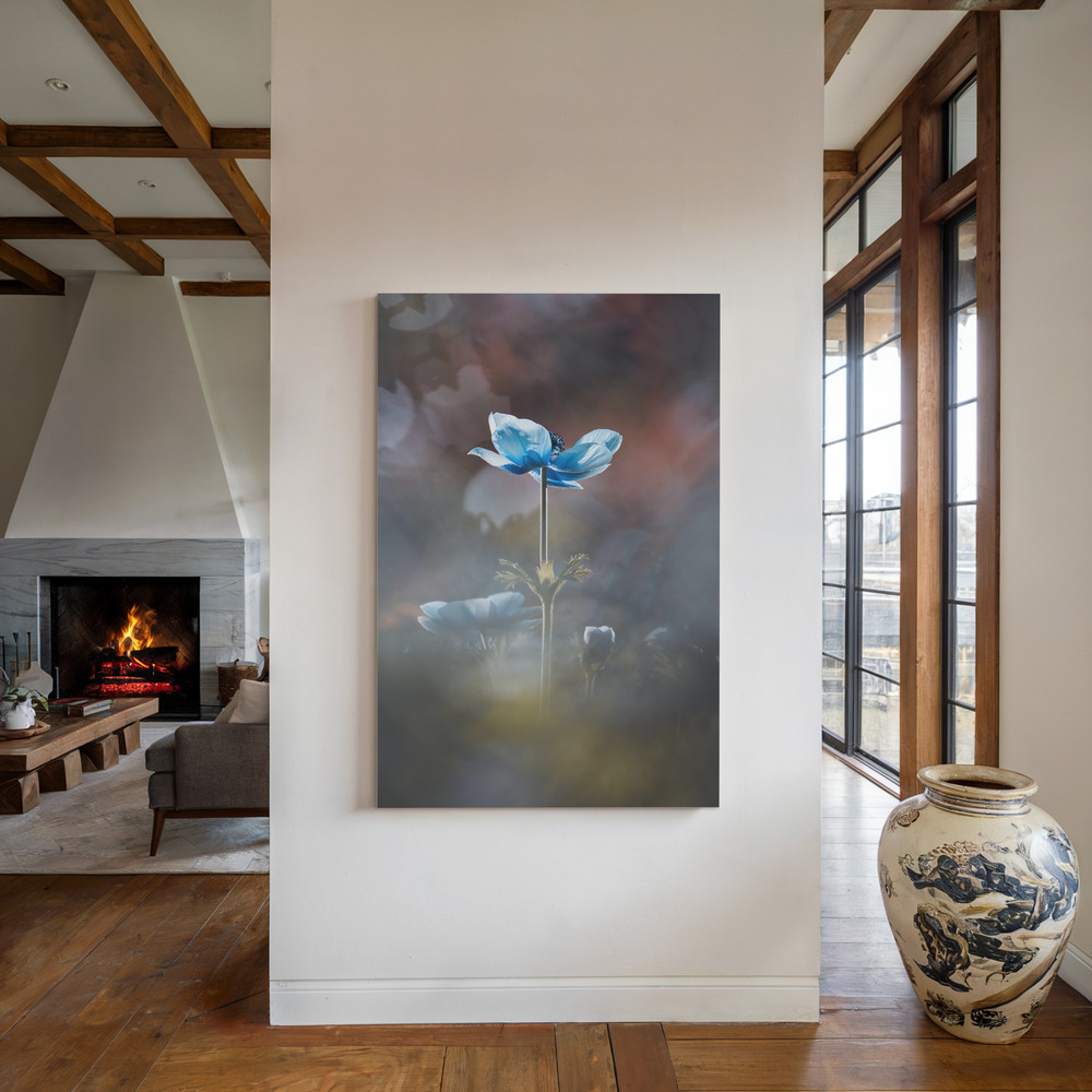 Leinwandbild - Blossom like a flower am Kamin