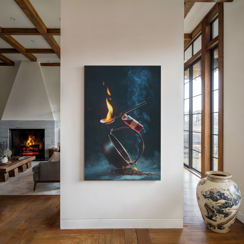 Canvas print - Fire Breath Potion by the fireplace