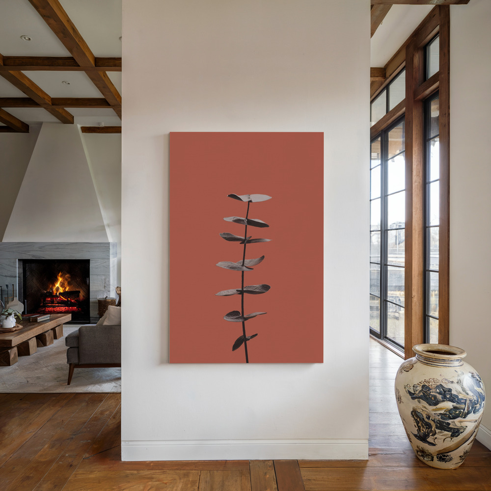 Stampe su tela - Eucalyptus Rust 04 accanto al camino