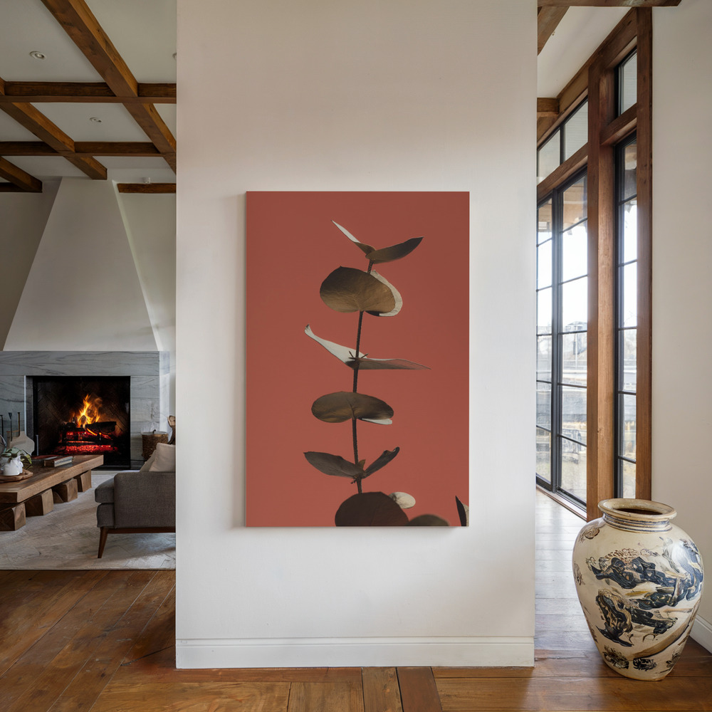 Canvastavla Eucalyptus Gold Rust 04 - Tavla vid den öppna spisen