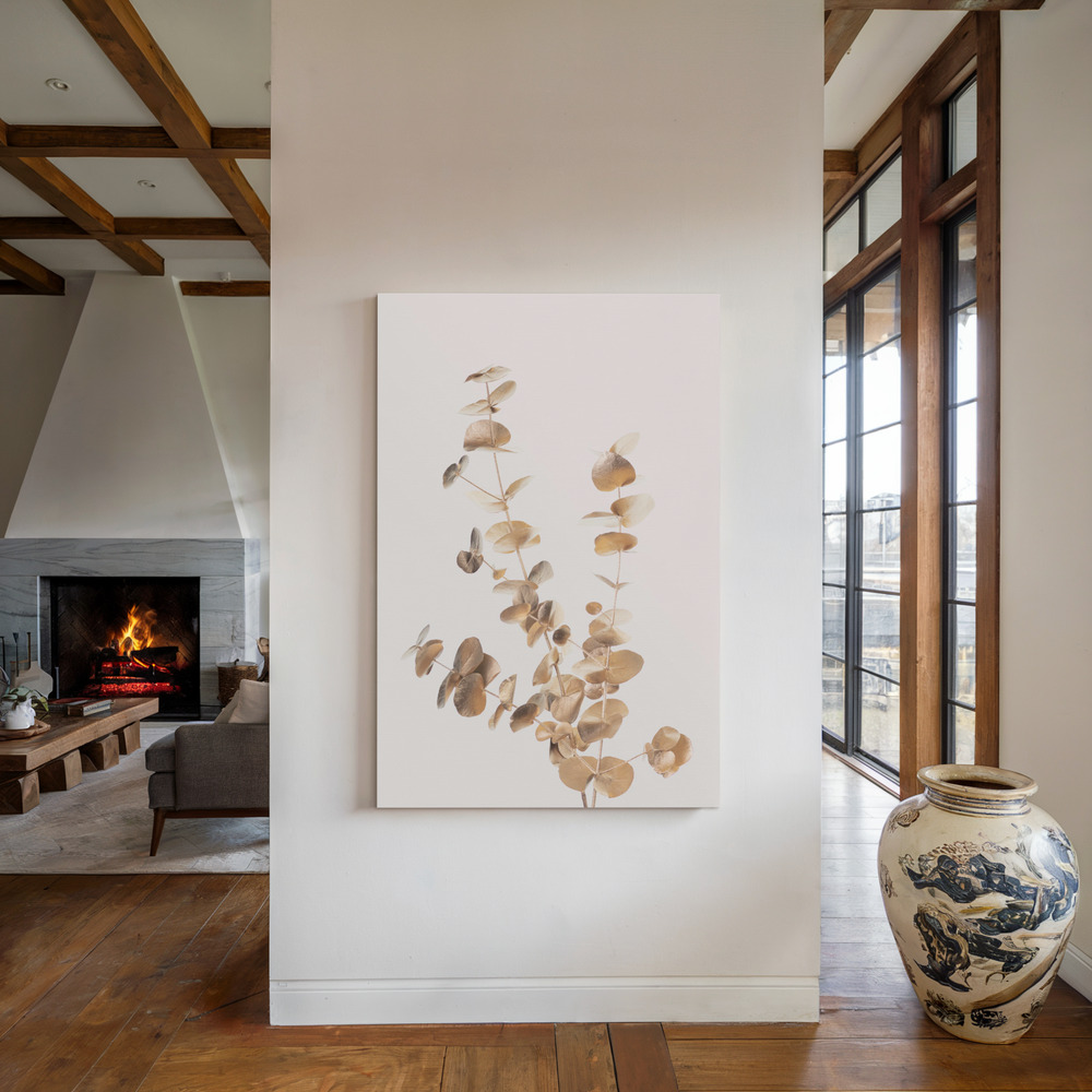 Canvas taulu - Eucalyptus Gold No 04 takan ääressä