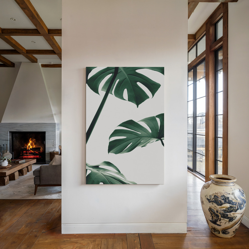 Canvas taulu - Monstera Natural 13 takan ääressä