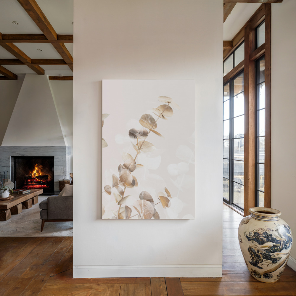 Leinwandbild - Eucalyptus Creative Gold 02 am Kamin