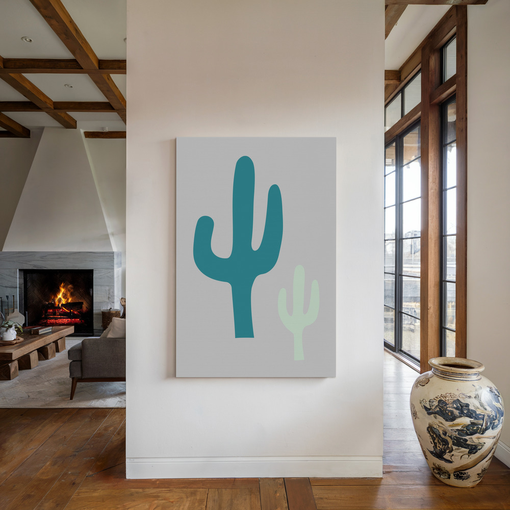 Toile - Cactus Grey au coin du feu