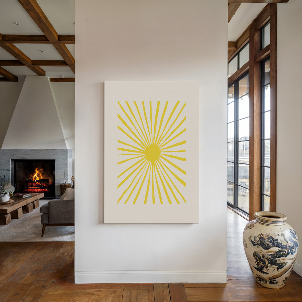 Canvas print - The Sun by the fireplace