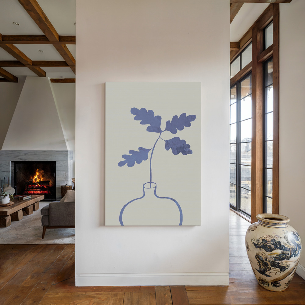 Canvas print - Blue Oak Plant by the fireplace