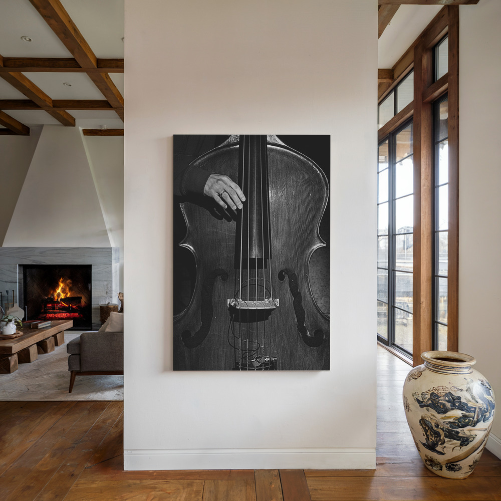 Canvas print - Jazz by the fireplace