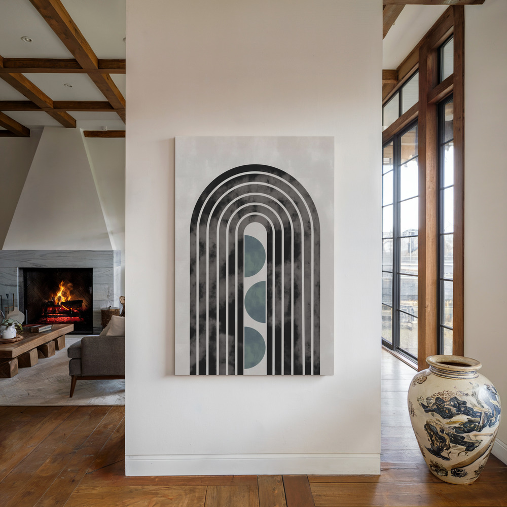 Leinwandbild - Arch Capsule Green am Kamin