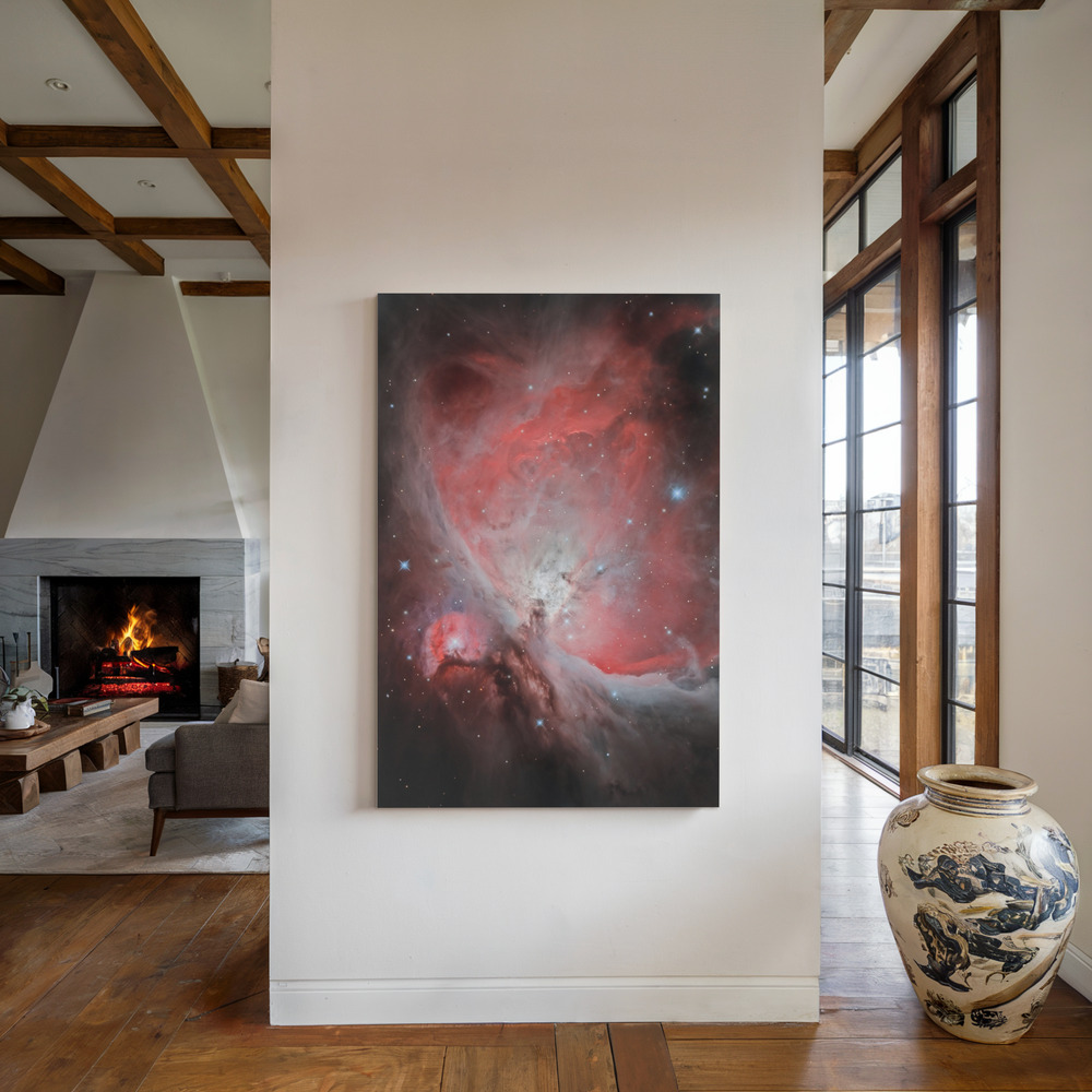Lienzo - The Heart of The Great Orion Nebula (M42) junto a la chimenea