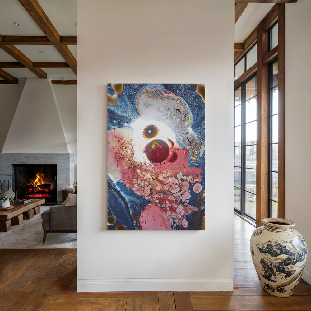 Canvas print - Microcosm by the fireplace