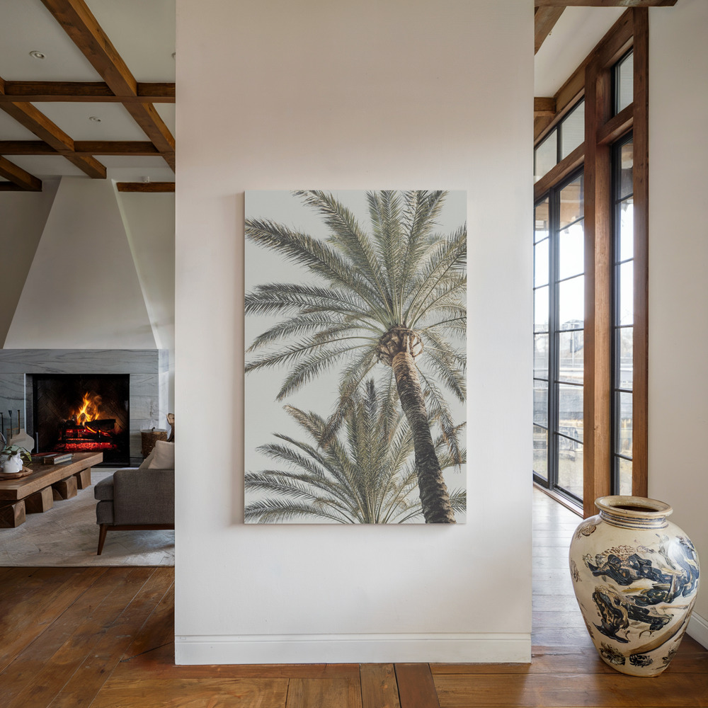 Canvas print - Palm 05 by the fireplace