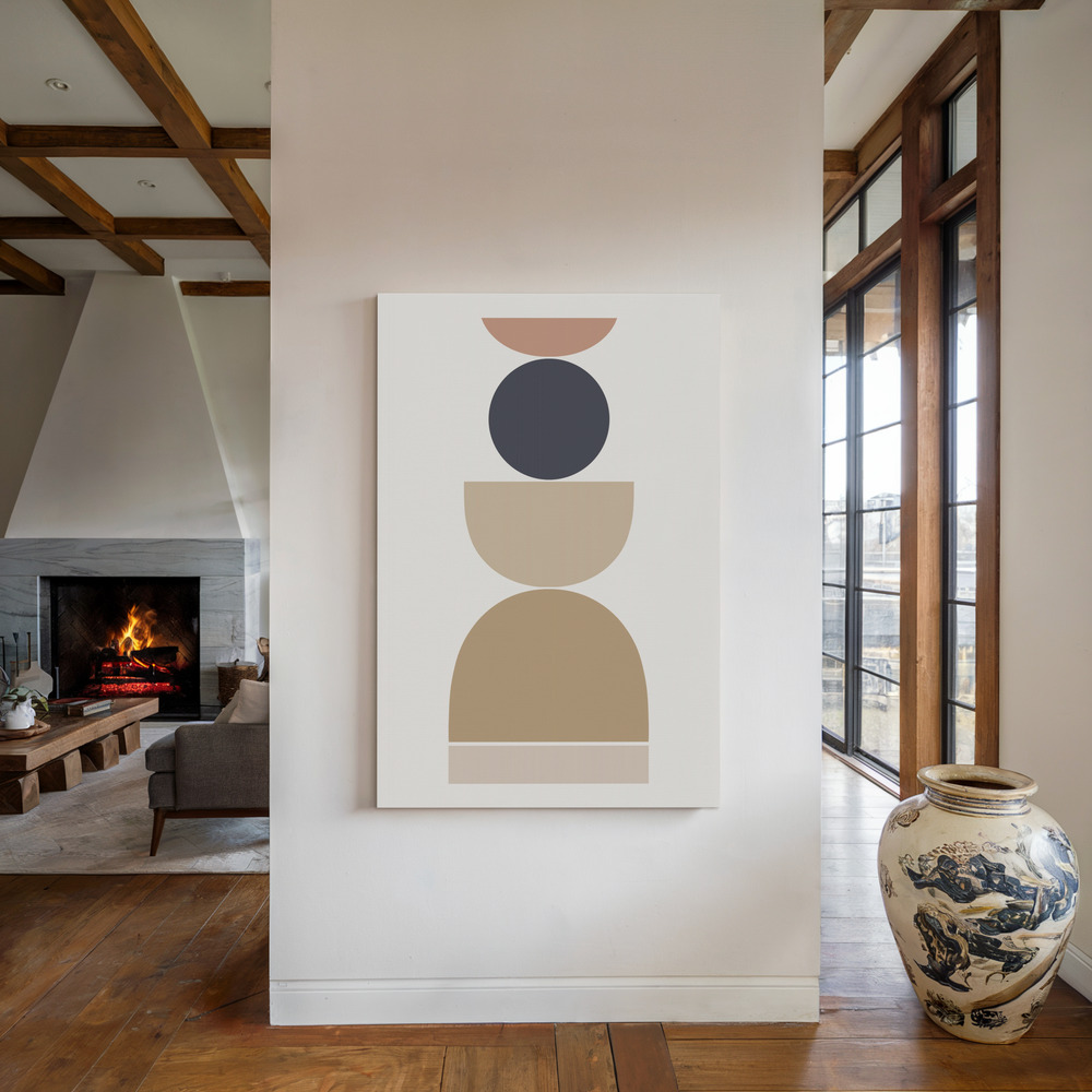 Canvas print - Loving Shapes by the fireplace