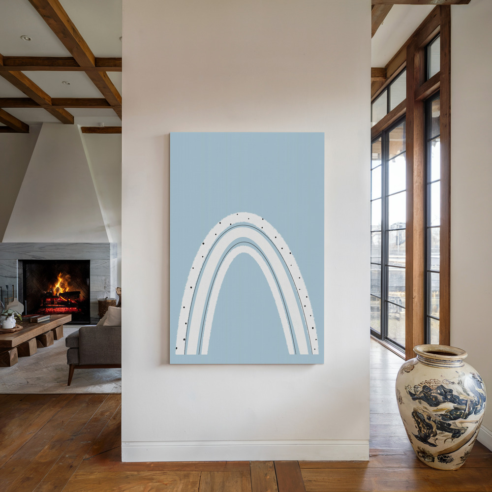 Lienzo - Black and White Rainbow junto a la chimenea