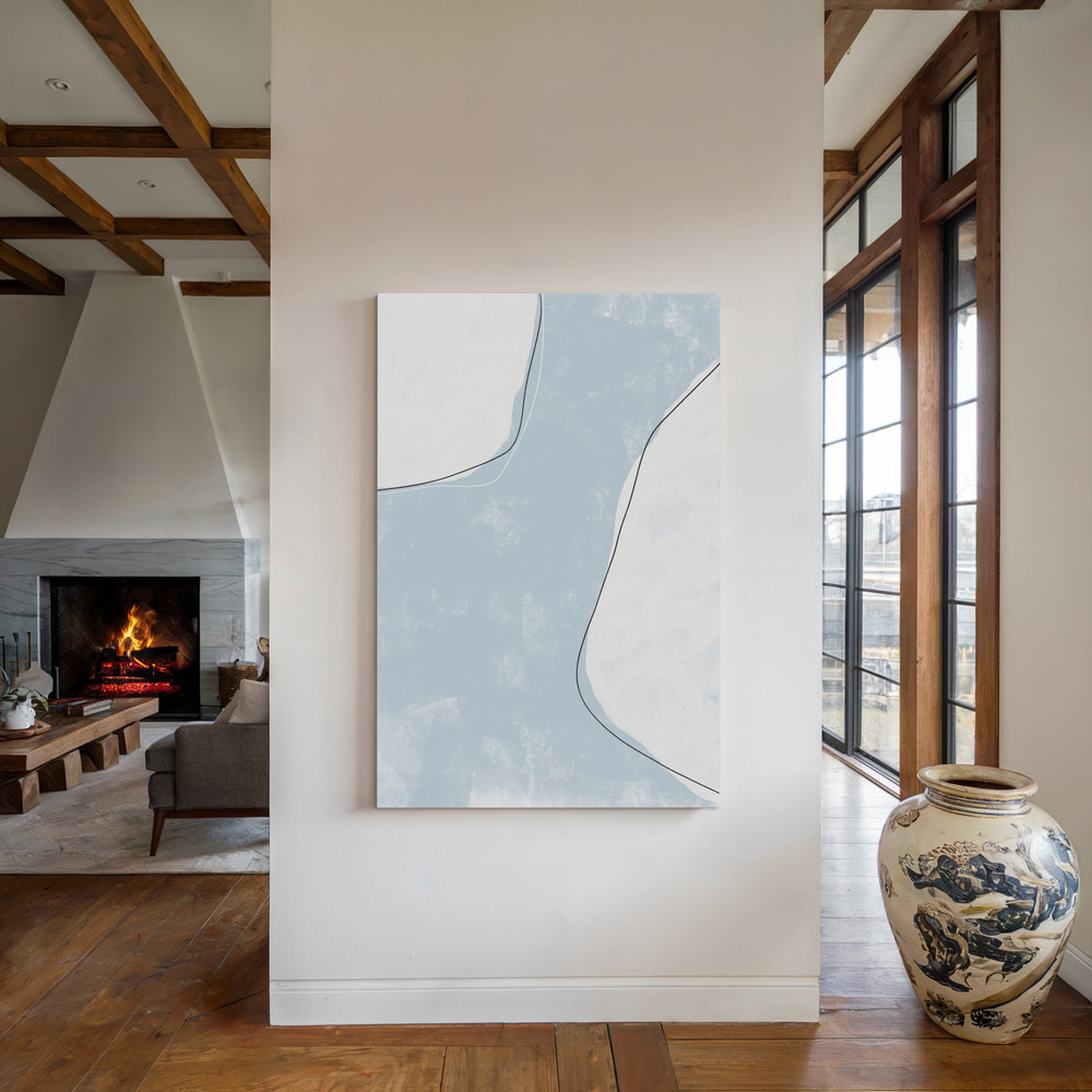 Lienzo - Abstracto Outlined junto a la chimenea