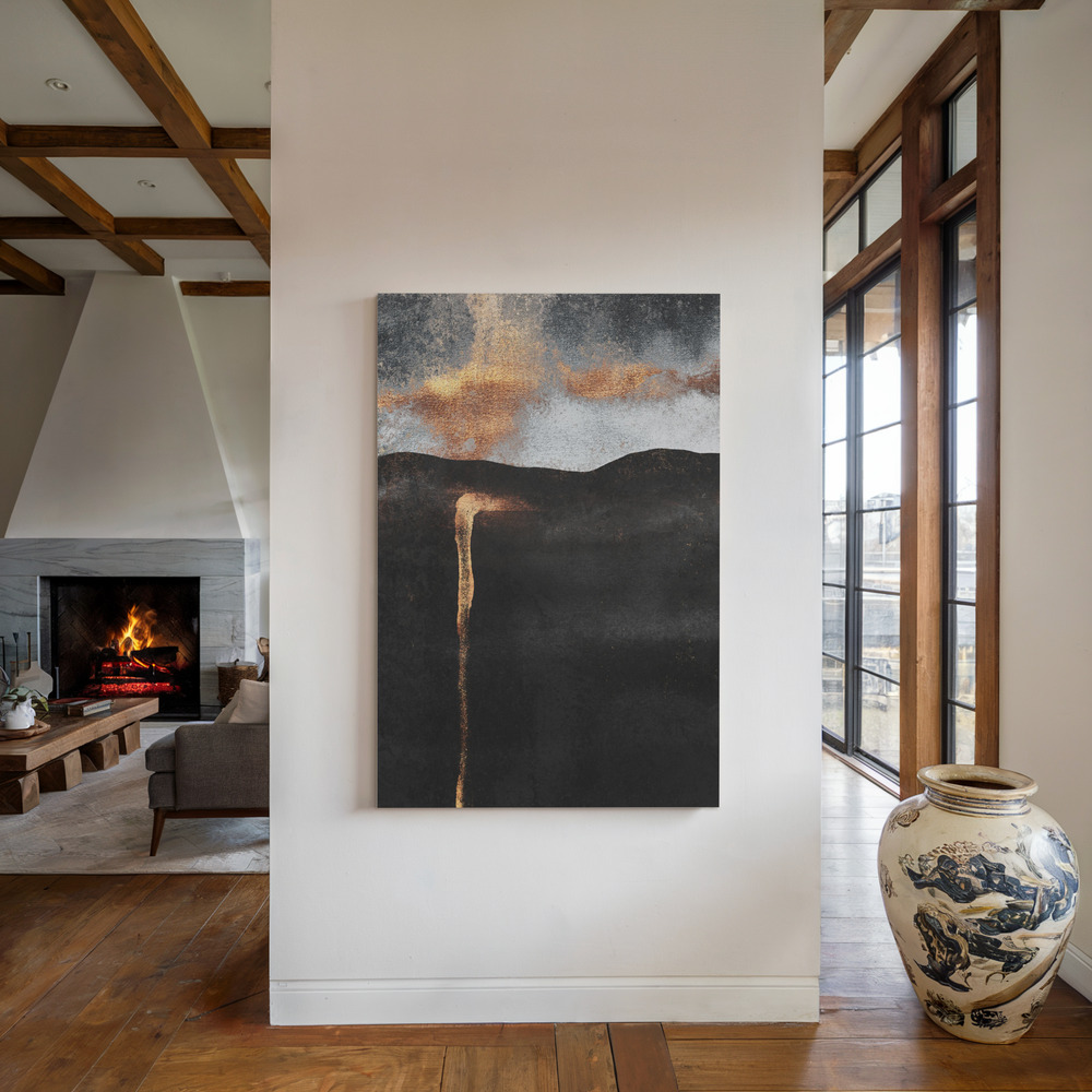 Toile - Ember au coin du feu