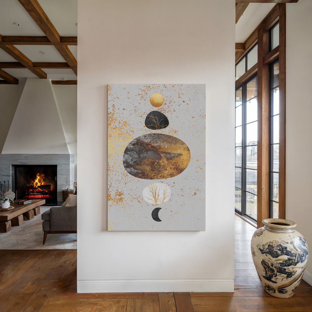 Lienzo - Sun And Moon junto a la chimenea