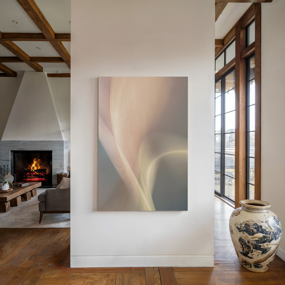 Canvas print - Adagietto by the fireplace