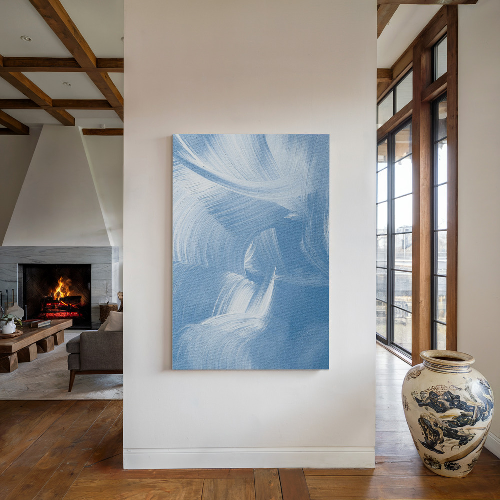 Lienzo - Acrylic Waves No 1 junto a la chimenea