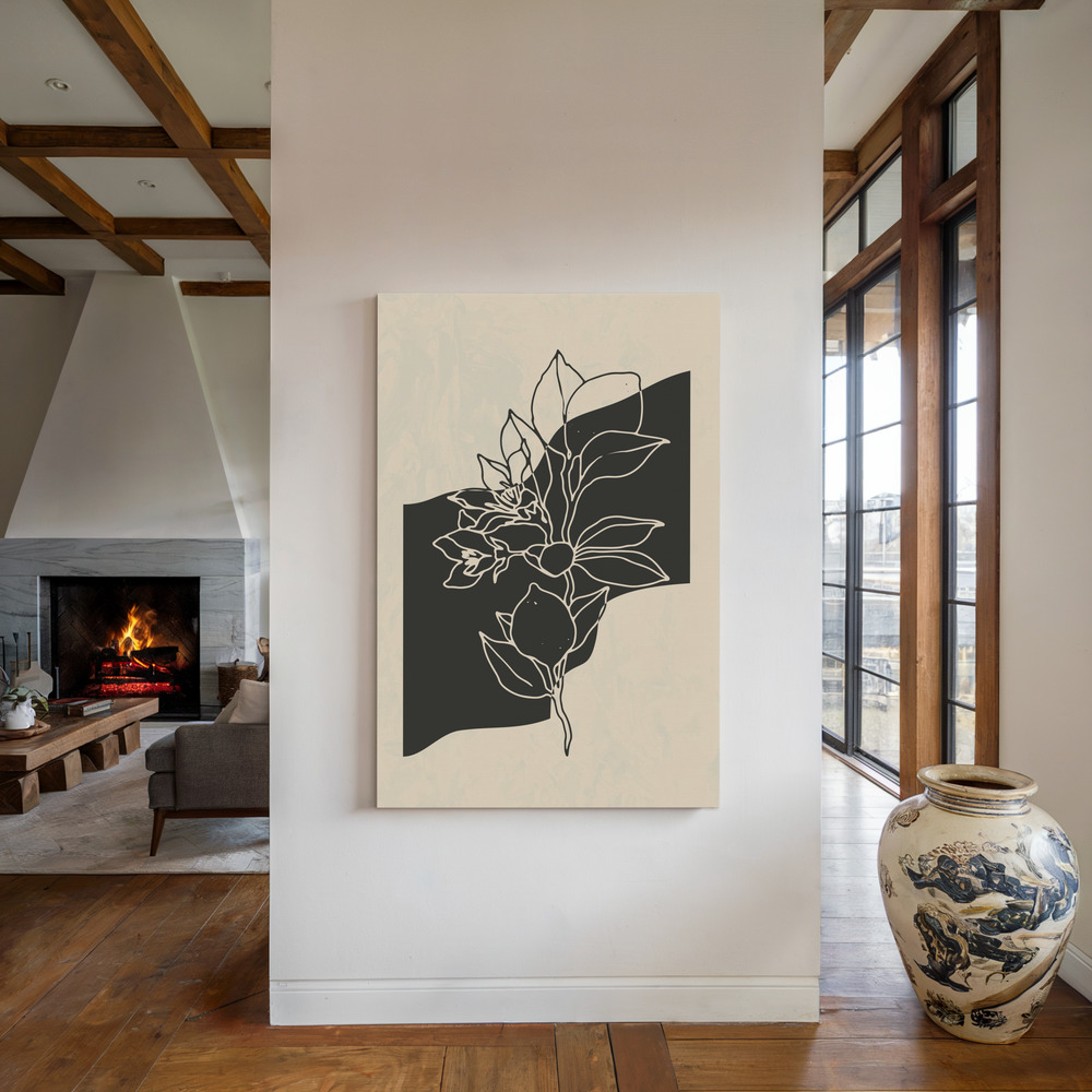 Canvas print - Abstract Flower 4 by the fireplace