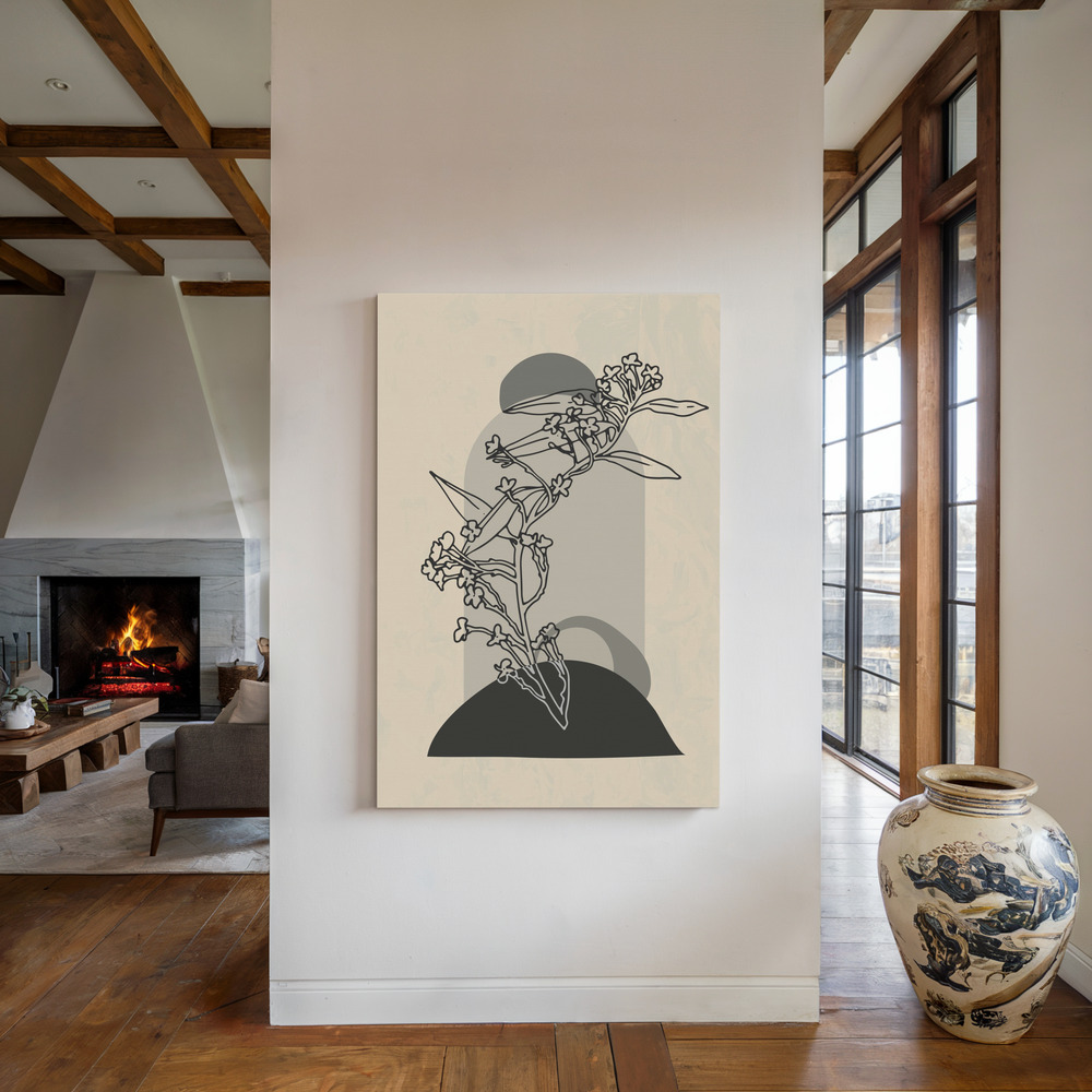 Lienzo - Abstract Flower 5 junto a la chimenea
