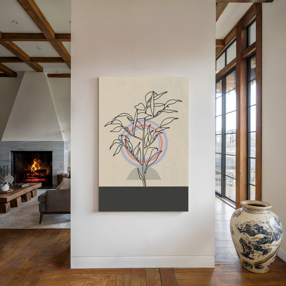 Canvas print - Abstract Flower 2 by the fireplace