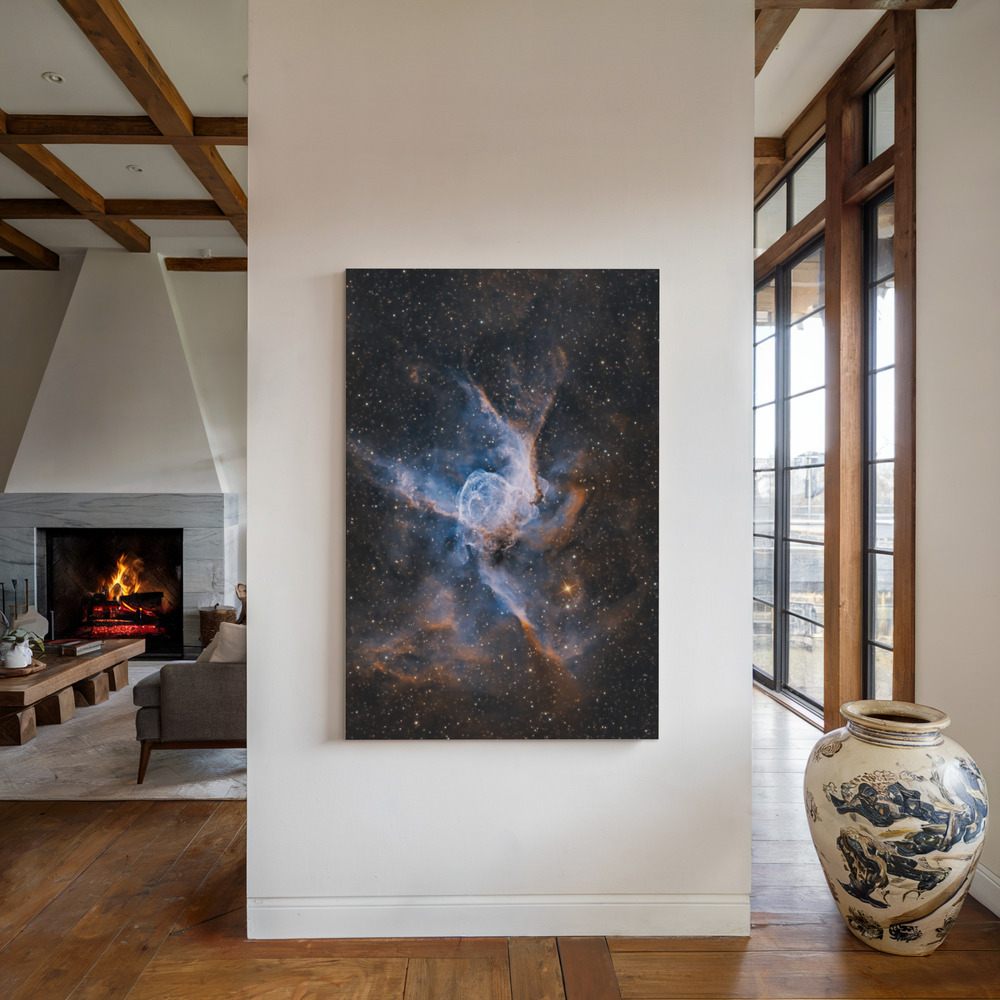 Obraz na płótnie - Thor's helmet przy kominku