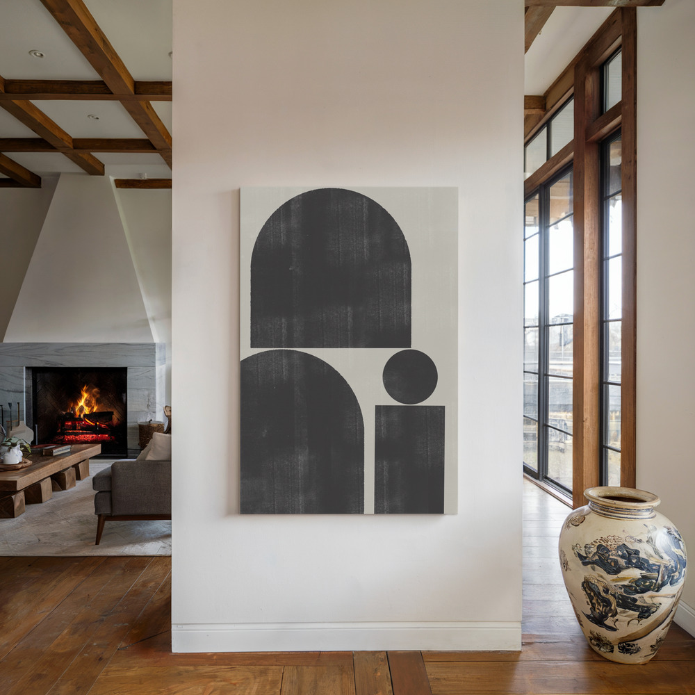 Lienzo - Shape Study No1. junto a la chimenea