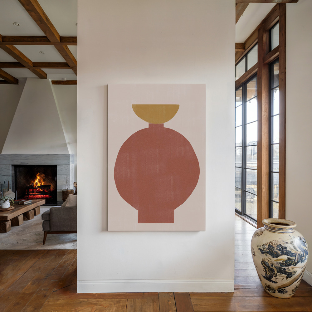 Canvas print - Vase No2. by the fireplace