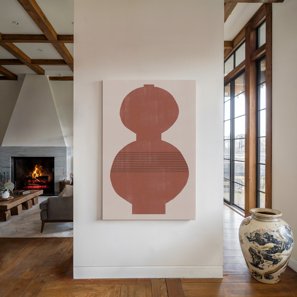 Canvas print - Vase No3. by the fireplace