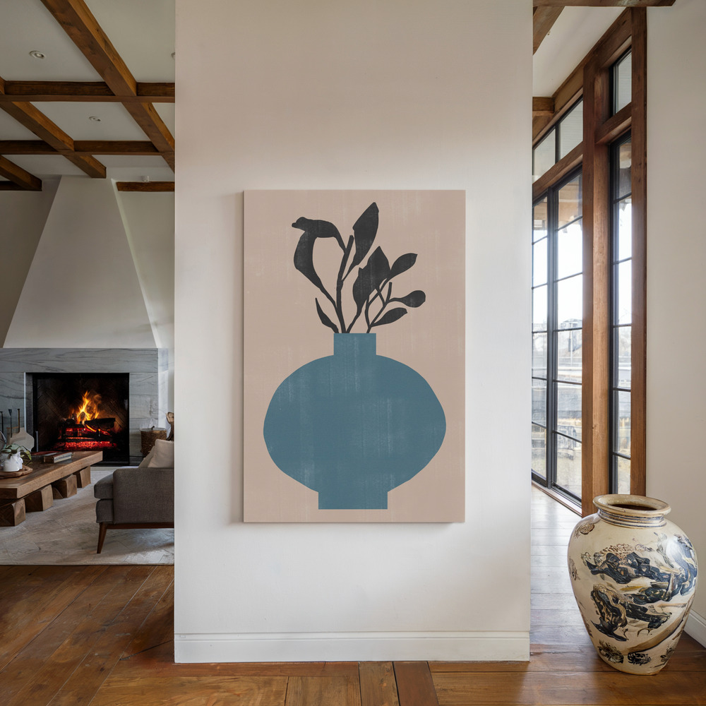 Canvas print - Vase No8. by the fireplace