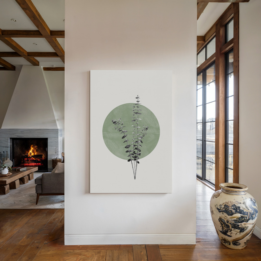 Toile - Eucalyptus and Green Moon au coin du feu