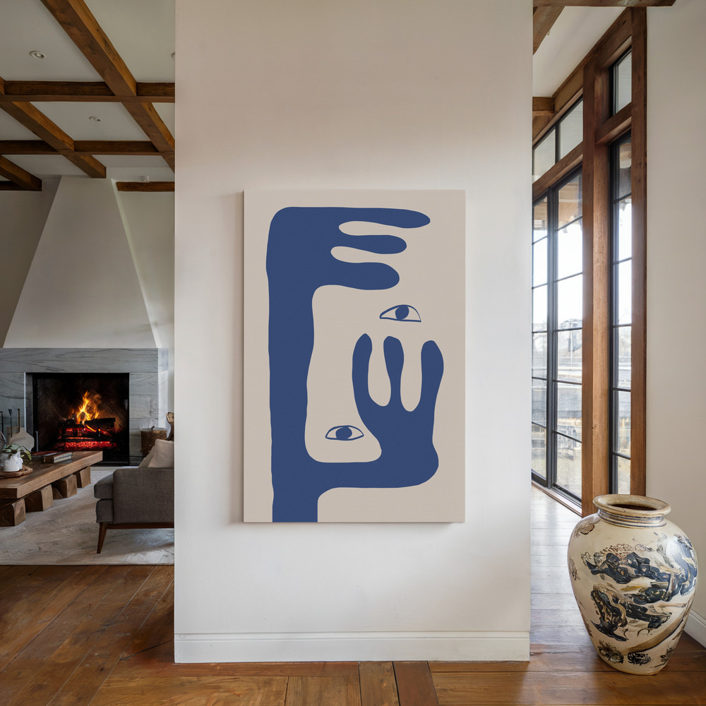 Canvas print - Abstract Face No1. by the fireplace