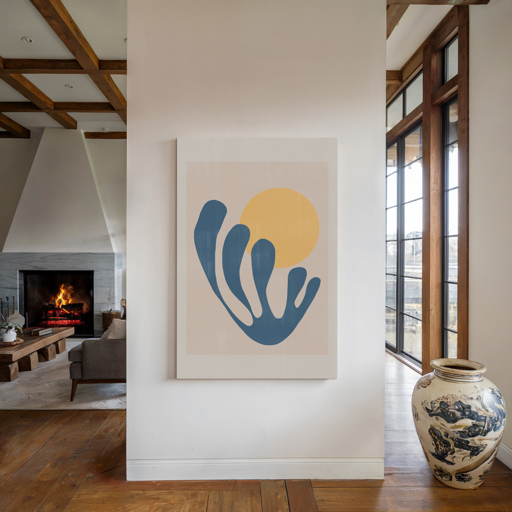 Canvas print - Modern Plant No1. by the fireplace