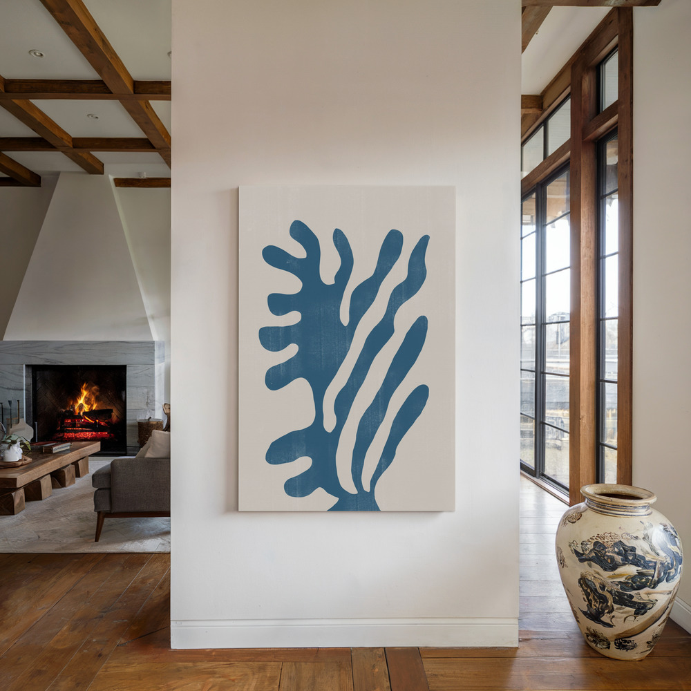 Lienzo - Abstract Plant No2. junto a la chimenea