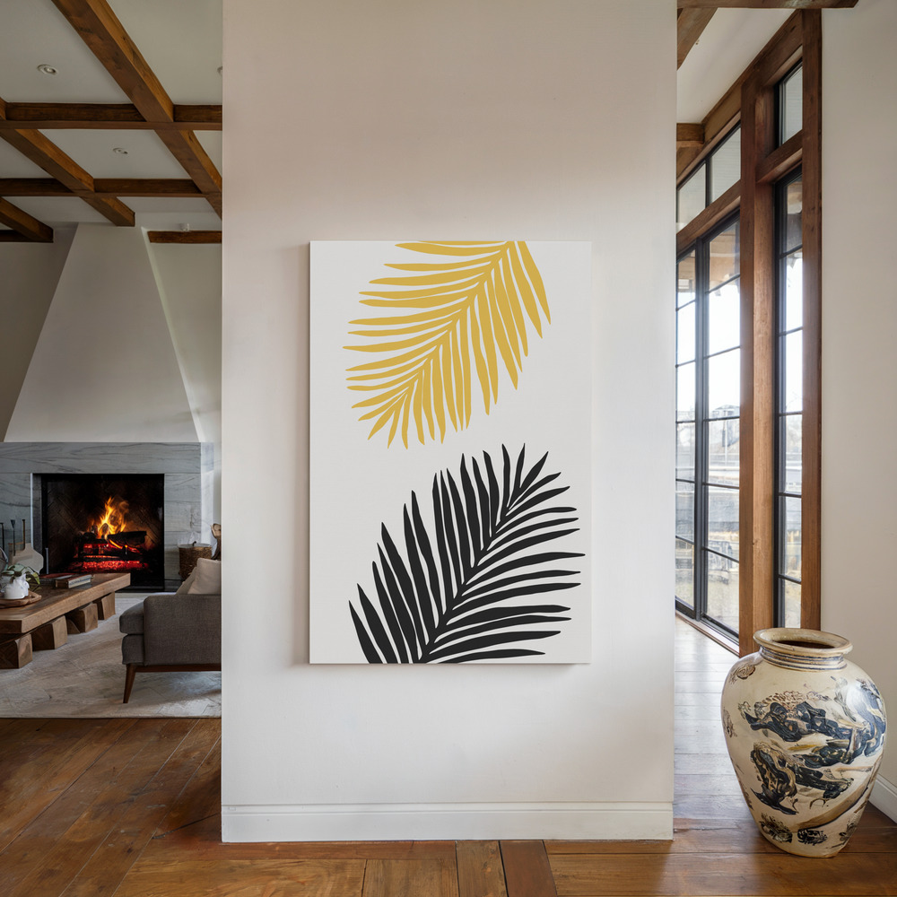 Canvas print - Palm Leaf 14 by the fireplace