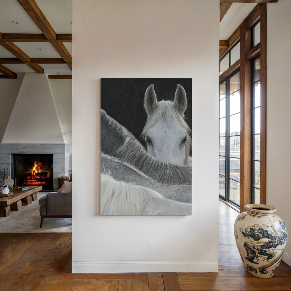 Canvas print - Look by the fireplace
