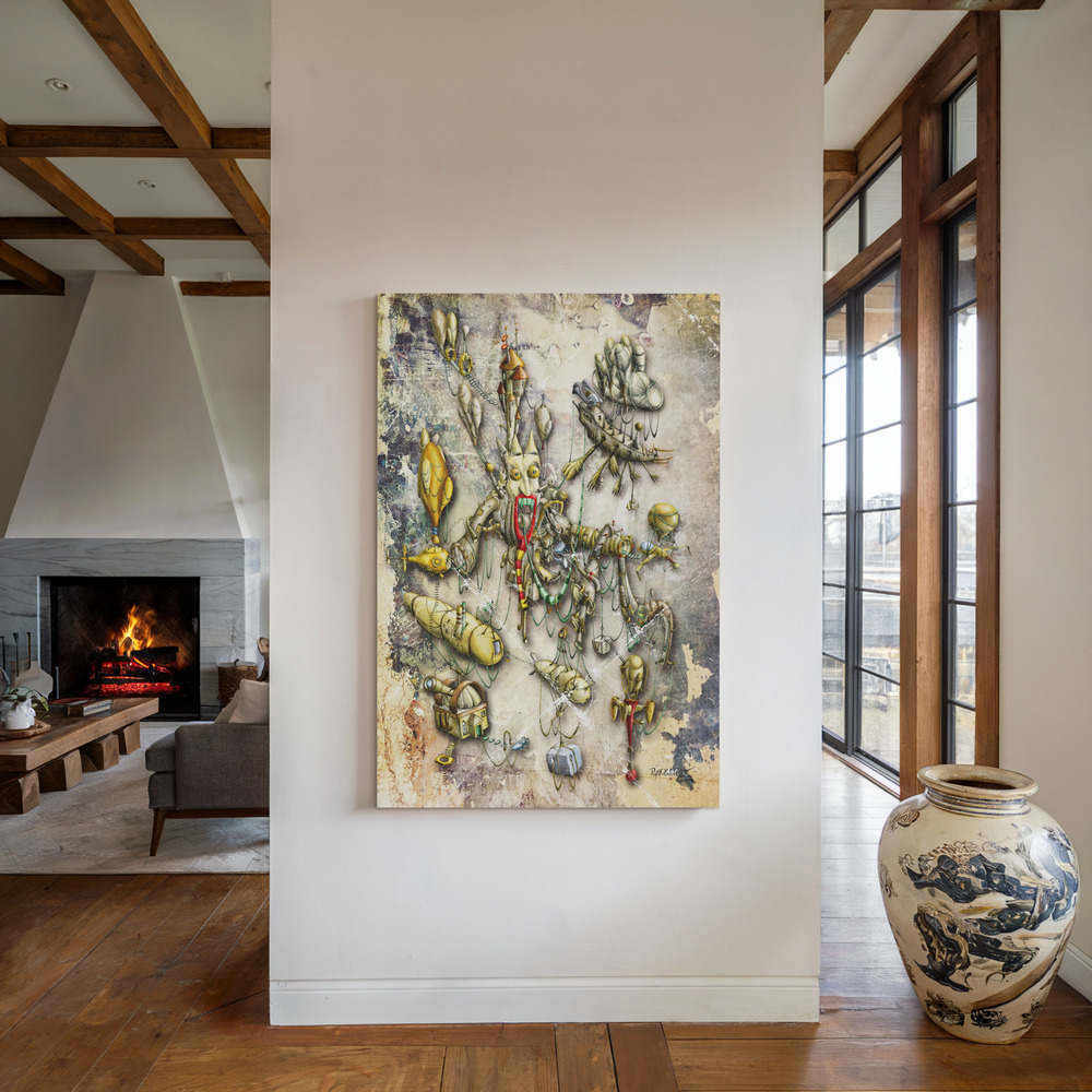 Canvas print - Sleepless Nights - the first by the fireplace