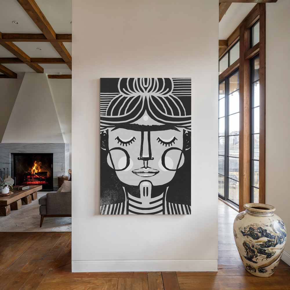 Toile - Dreaming Frida au coin du feu