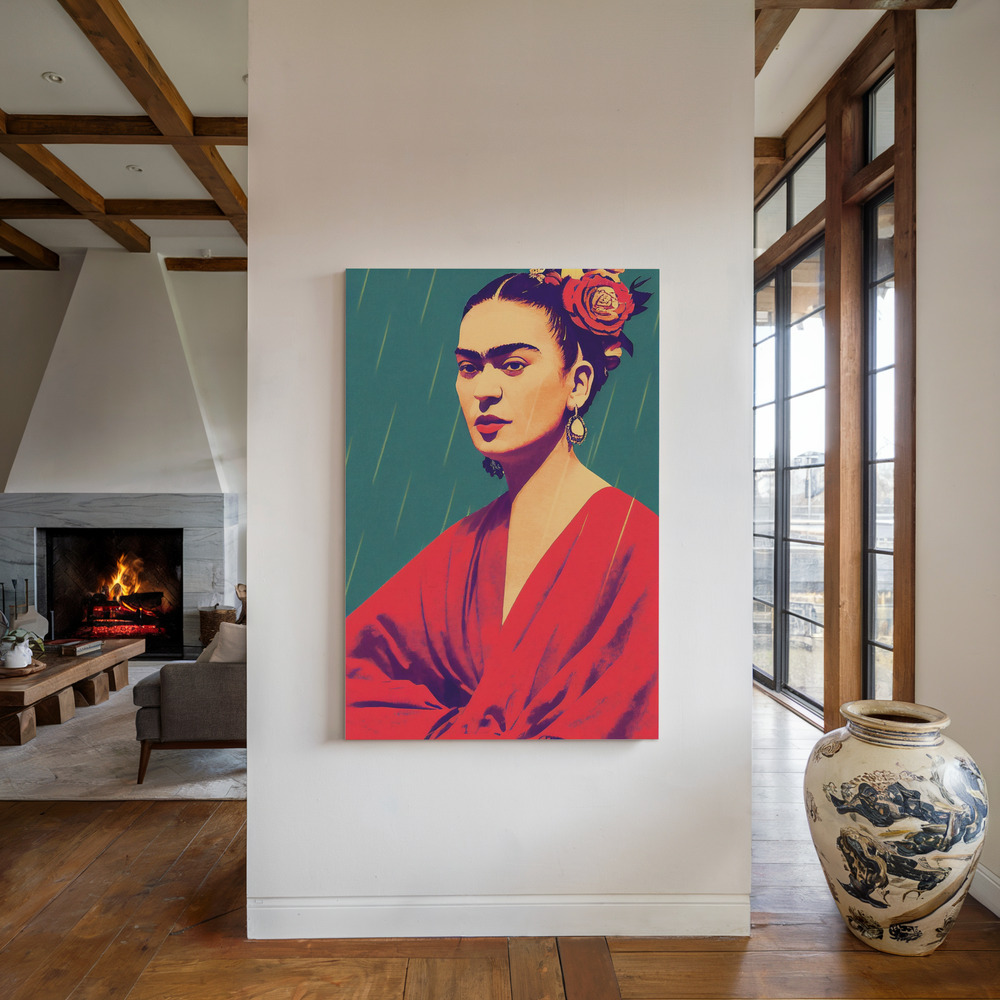 Canvas print - Enjoy Every Moment by the fireplace